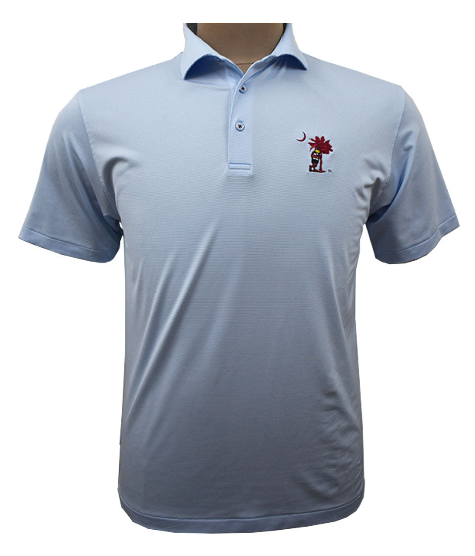 HL Sport South Carolina Light Blue/White Stripe Polo