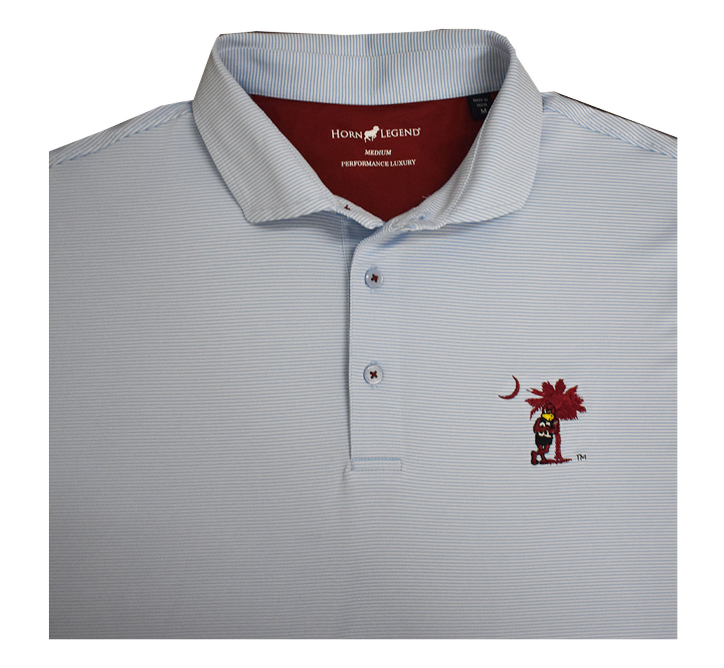 HL Sport South Carolina Light Blue/White Stripe Polo