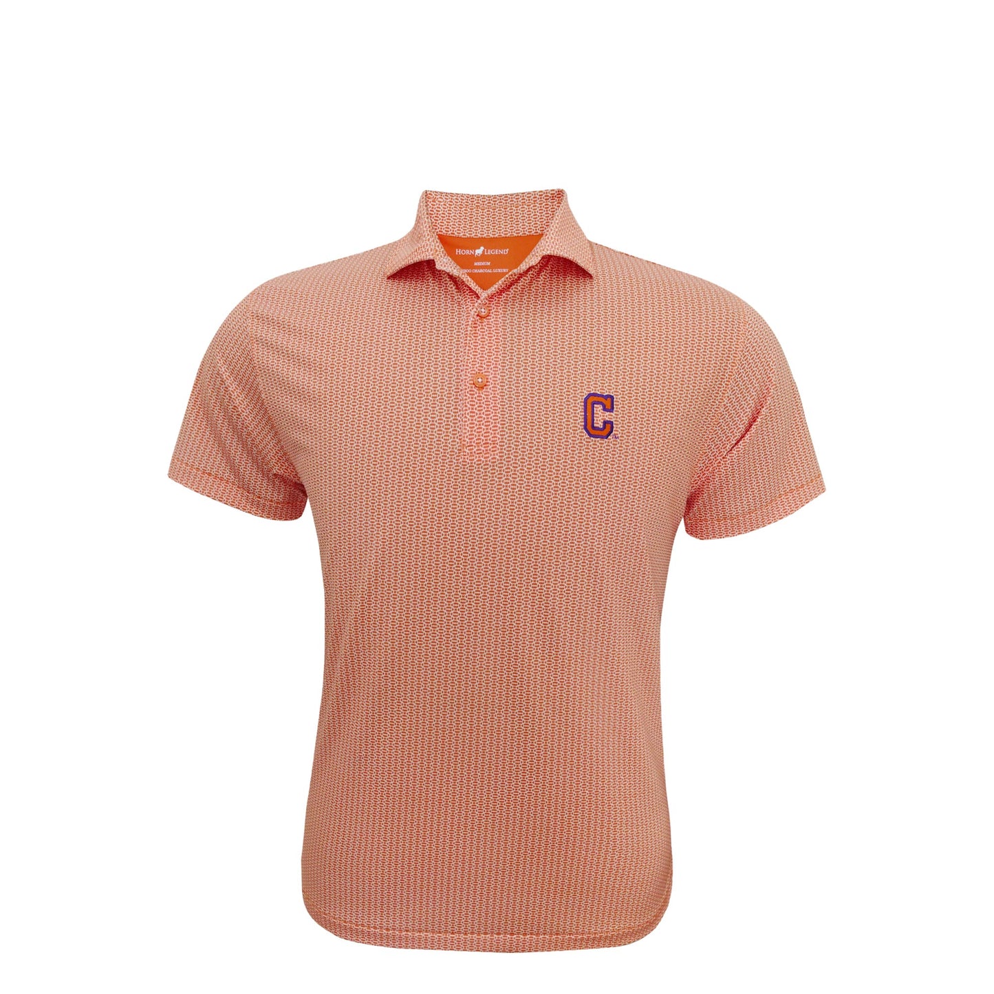 HL Orange Football Print Polo