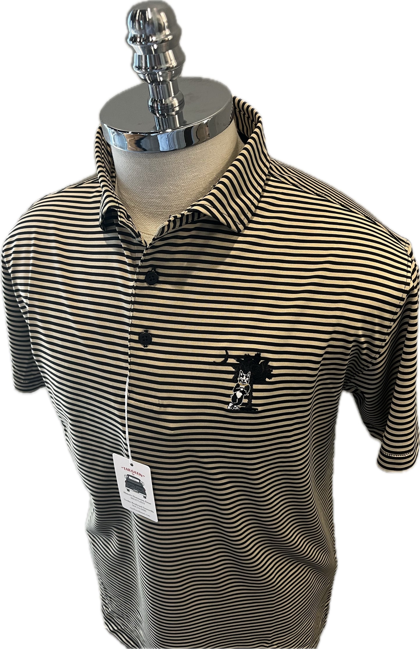 Wofford Terrier Stripe Polo