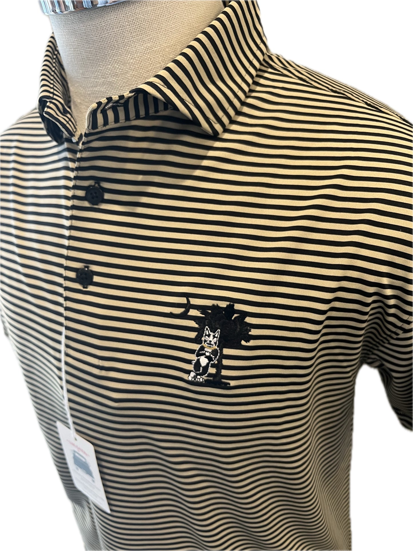 Wofford Terrier Stripe Polo