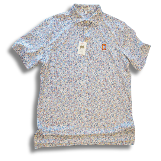 Peter Millar Clemson Block "C" novelty print polo