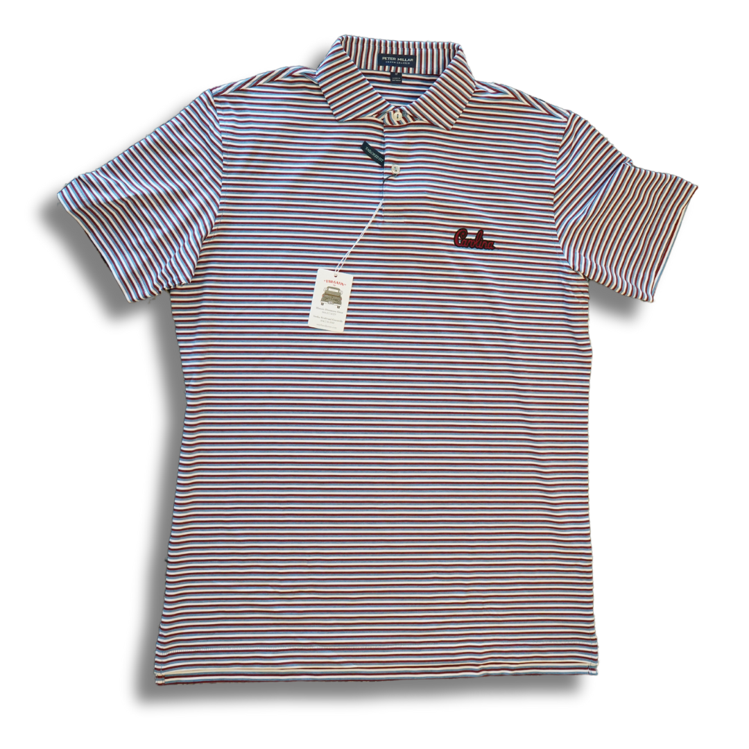 Peter Millar Striped "Carolina" Script polo