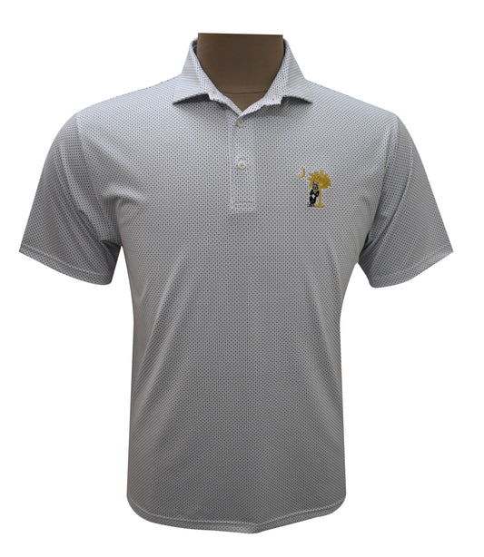 HL Sport White Asterisk Print Polo