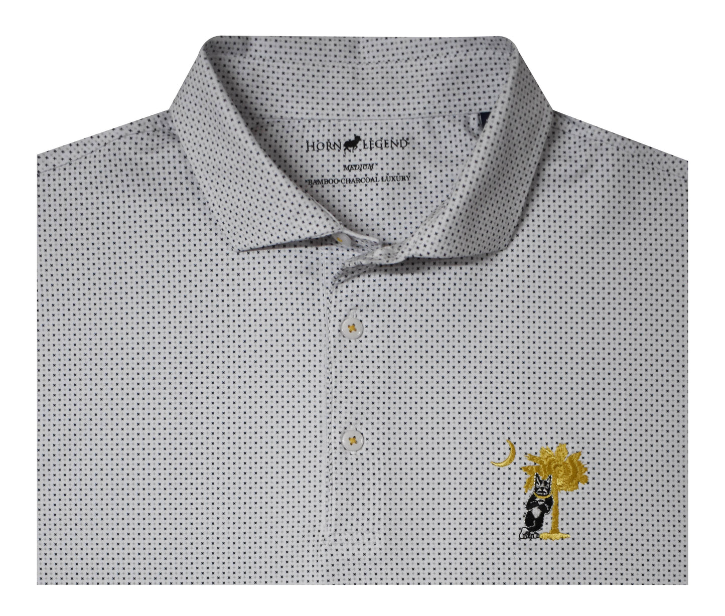 HL Sport White Asterisk Print Polo