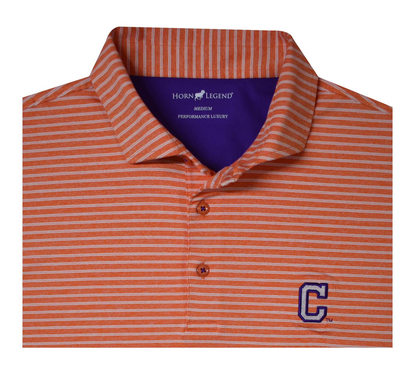 HL Sport Orange/White Double Stripe Polo