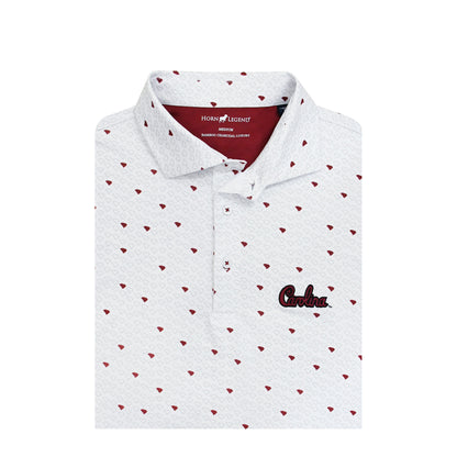 HL2034SC South Carolina Carolina Script Geo Print Polo