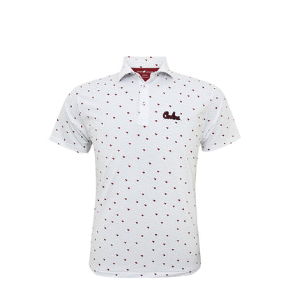 HL2034SC South Carolina Carolina Script Geo Print Polo