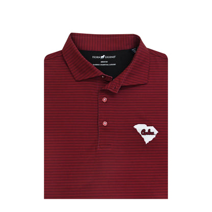 HL2102 South Carolina Garnet Stripe State Polo