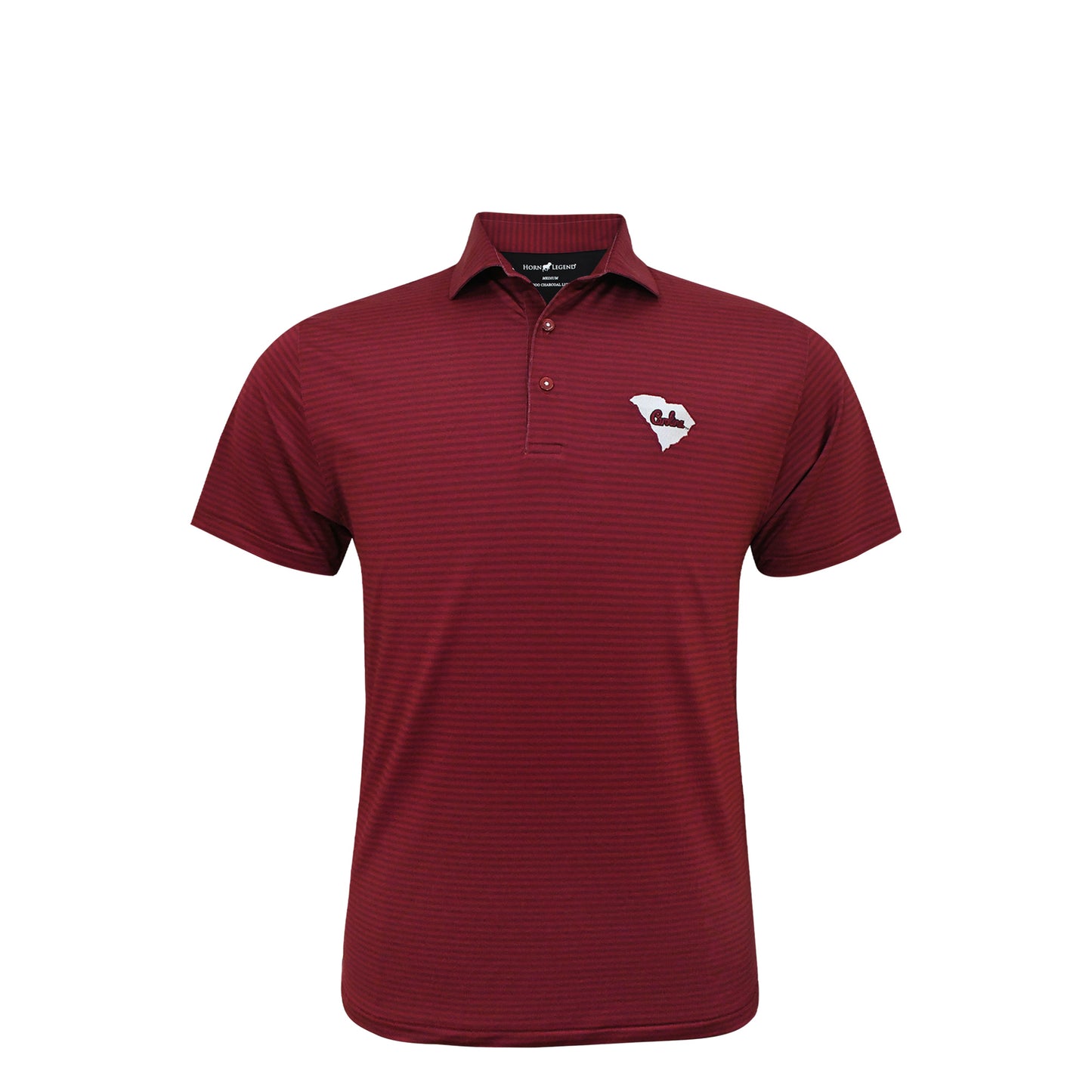 HL2102 South Carolina Garnet Stripe State Polo