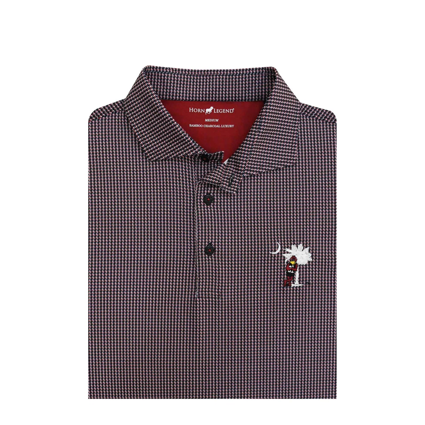 HL2110 South Carolina Gamecock Houndstooth Polo