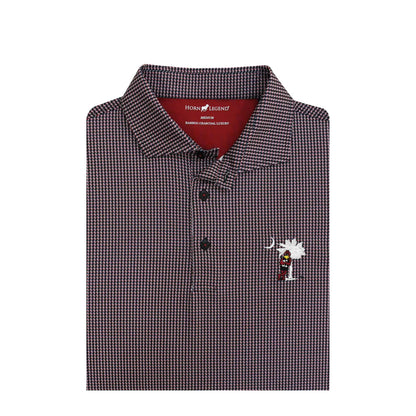 HL2110 South Carolina Gamecock Houndstooth Polo