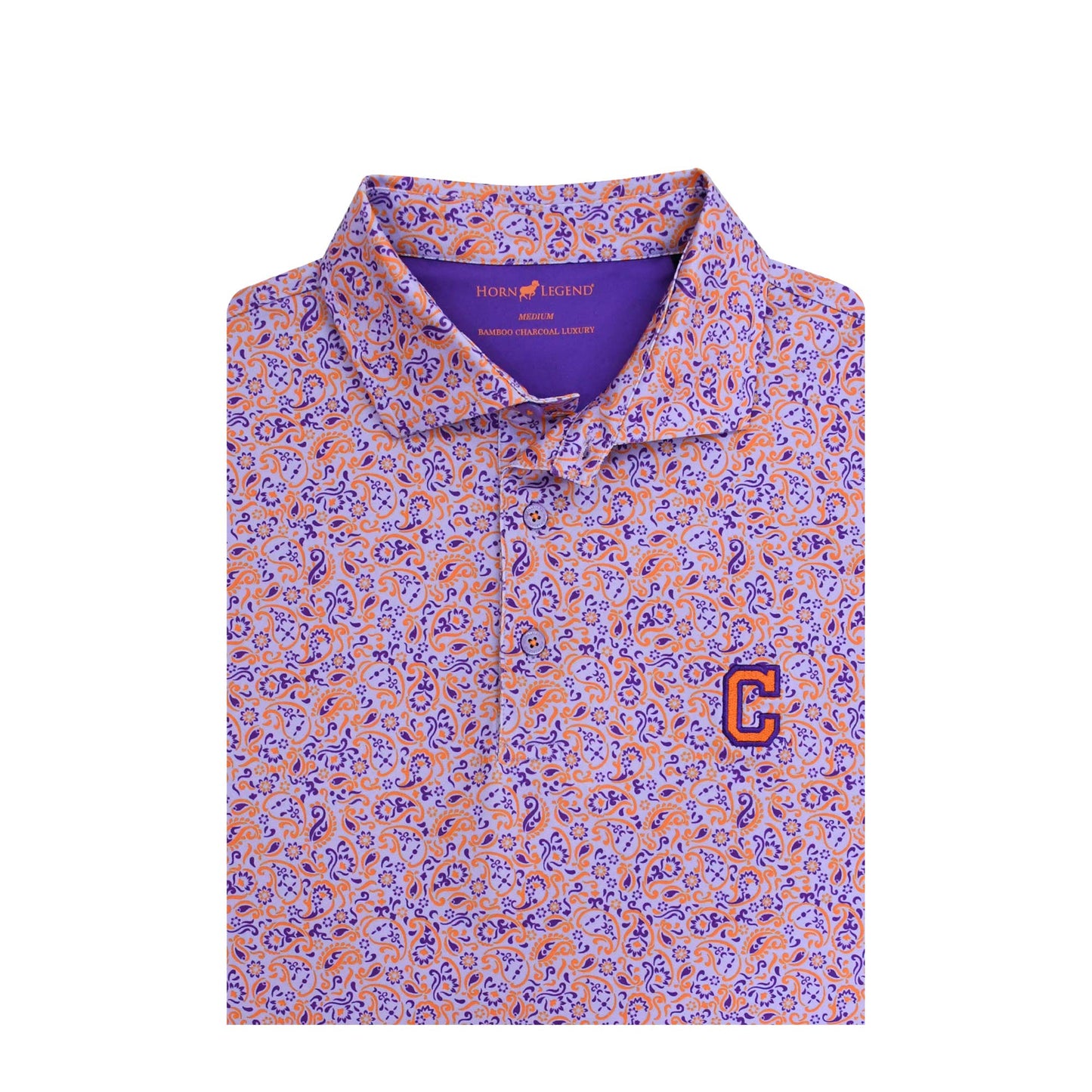 HL2113 Clemson Paisley Polo