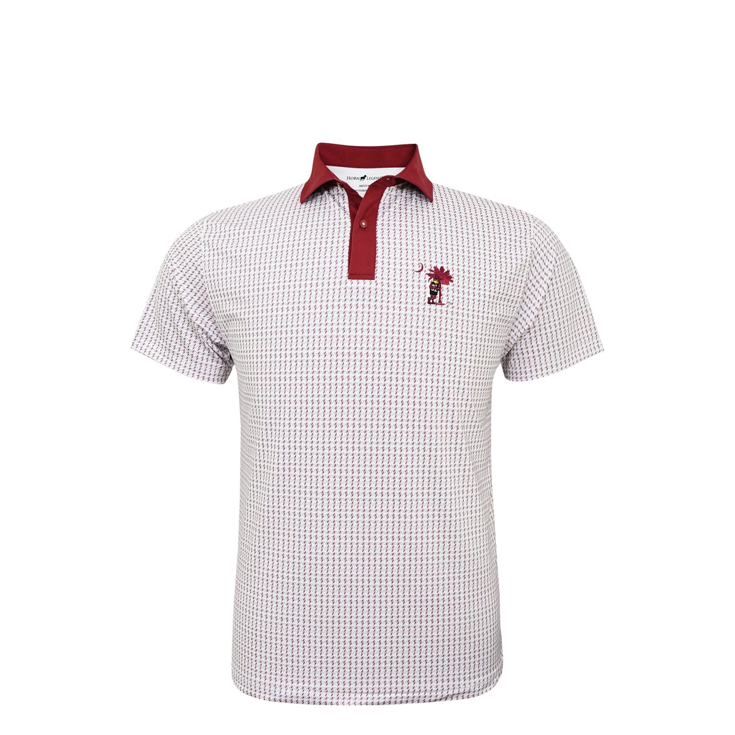HL7079 South Carolina Gamecock Houndstooth Polo
