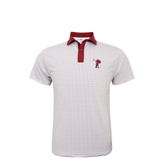 HL7079 South Carolina Gamecock Houndstooth Polo