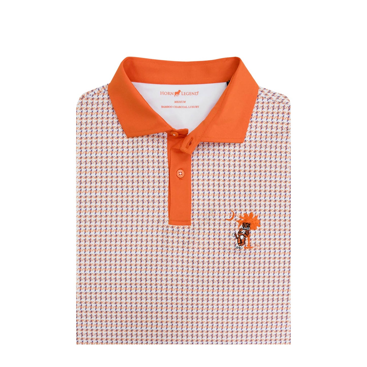 HL7079 Clemson Houndstooth Polo