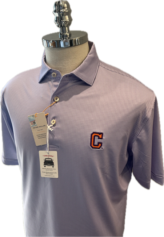 Peter Millar Gingham Block C Polo